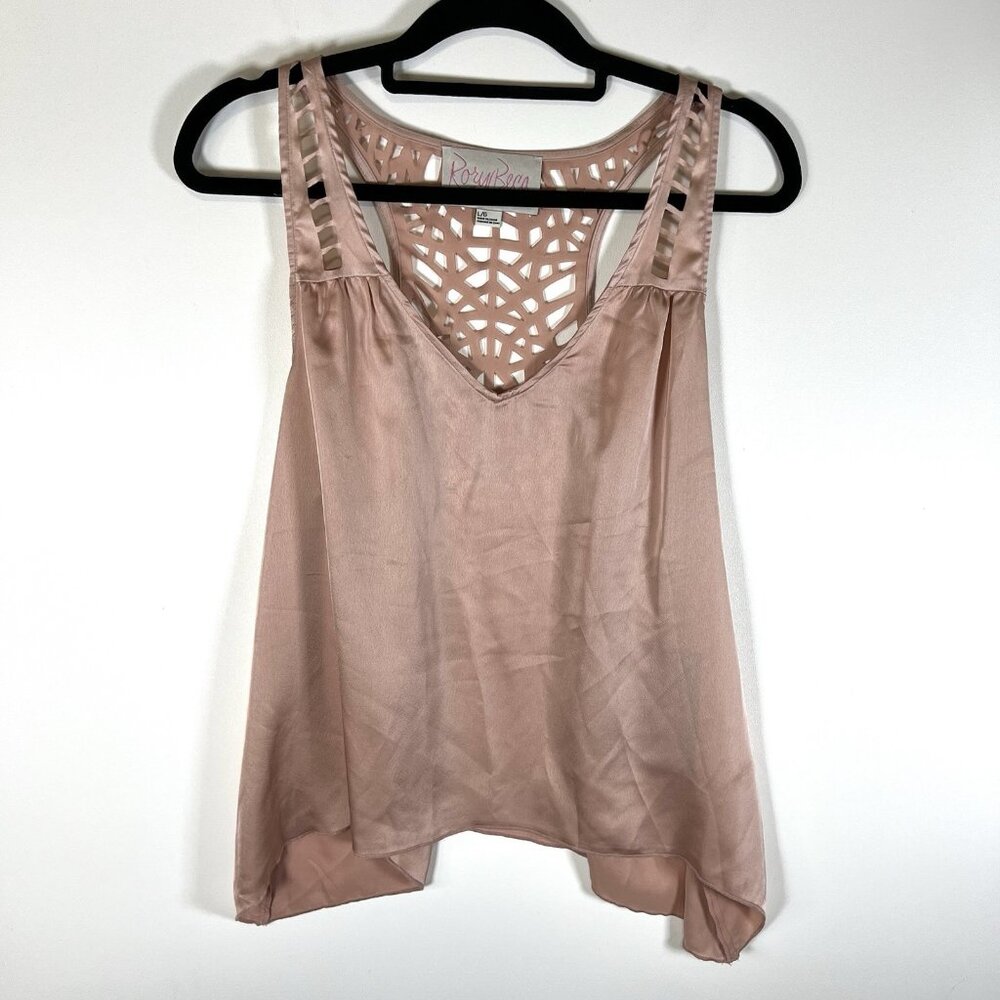 Rory Beca Forever 21 Pink Tank Size Large Blazer Cut Detailed‎ New With Tags